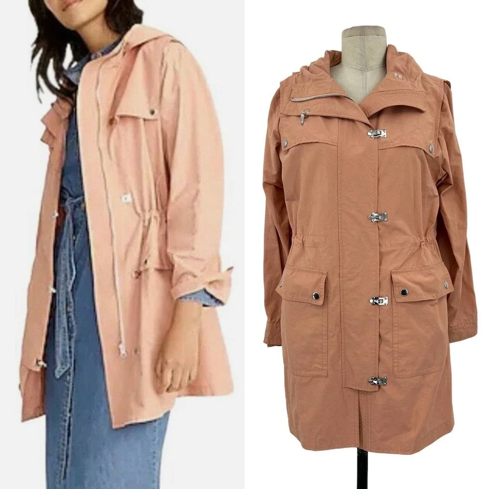 J. Crew Lightweight‎ Utility Jacket in Warm Taupe Pink Size XXS